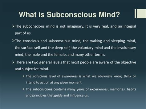  Exploring the Psychological Meanings: Understanding the Subconscious 