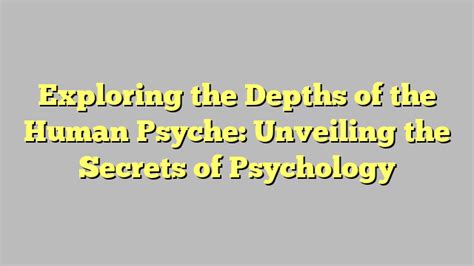  Unveiling the Depths of the Psyche: Exploring the Intricate Dynamics of Pursuit 