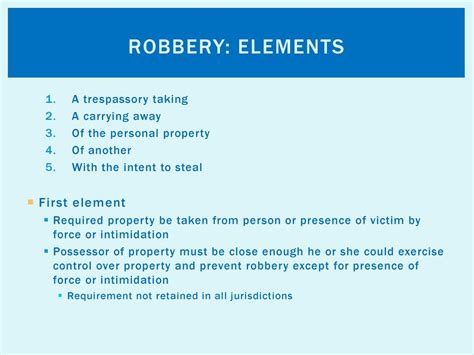 Analyzing the Elements: Objects, Individuals, and Locations in Robbery Dreams