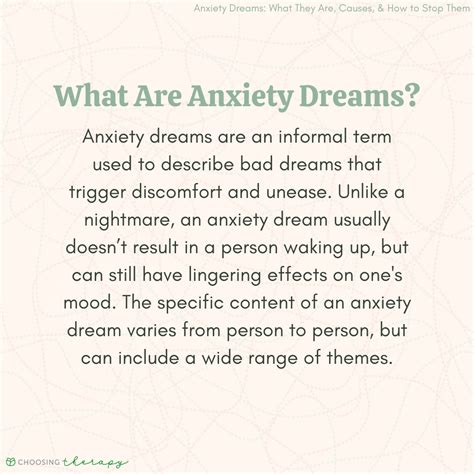 Causes of the Dream: Reflecting Anxiety and Guilt