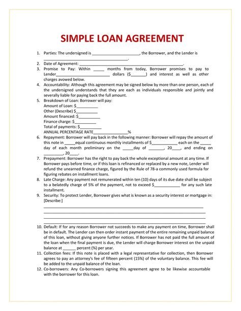 Creating a Loan Agreement: Essential Components to Include