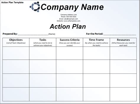 Creating a Well-Structured Action Plan