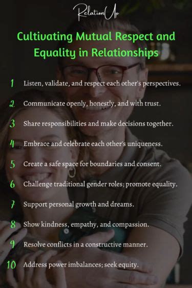 Cultivating Mutual Respect and Equality