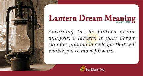 Diverse Significance of Lanterns in Dreams