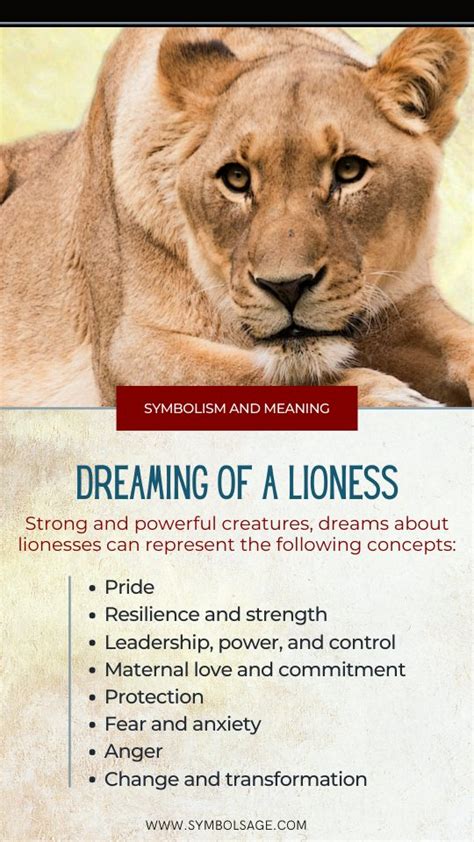 Exploring the Deep Symbolism Embedded in the Lioness as a Dream Motif