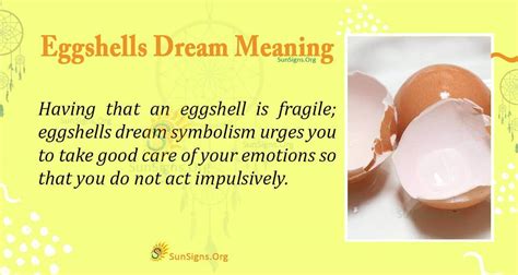 Food Symbolism: The Significance of Eggshells in Dream Imagery