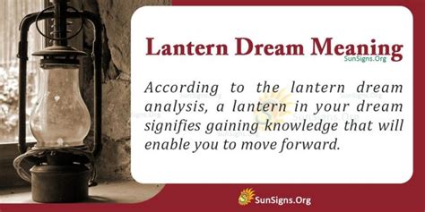 Psychological significance of lanterns in dreams