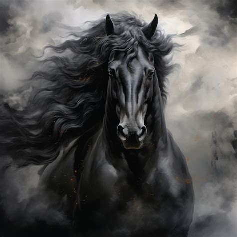 Surrender to the Enchanting Charms of a Majestic Black Horse