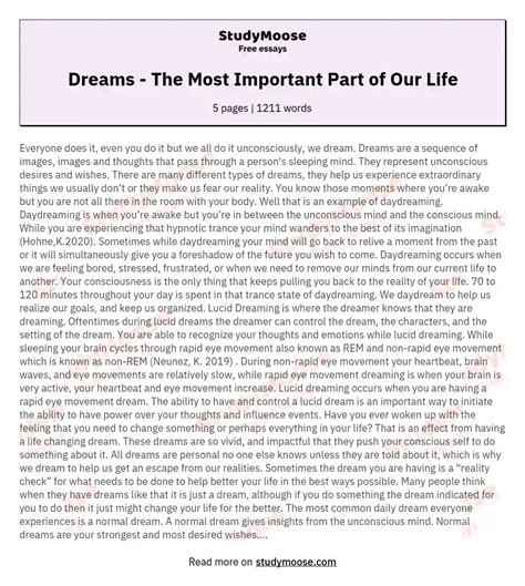 The Fascinating Importance of Dreams