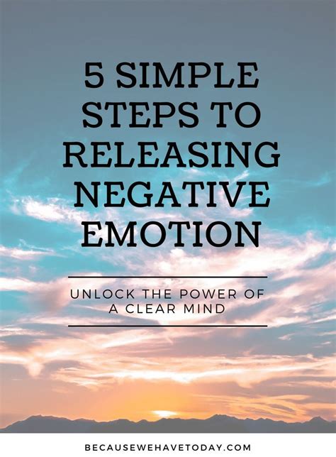 The Necessity of Releasing Negative Emotions