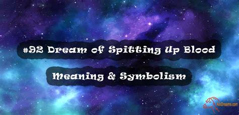 The Potential Physical Consequences of Dreaming about Spitting up Blood