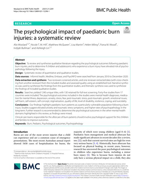 The Psychological Consequences of Burn Injuries on Dreaming
