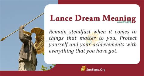 The Psychological Interpretation of Dreaming about Seizing a Lance