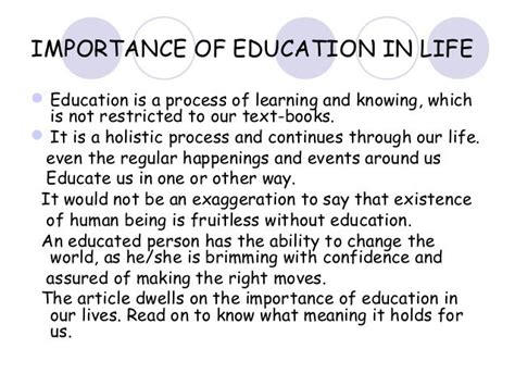 The Significance of Education in Shaping Aspirations