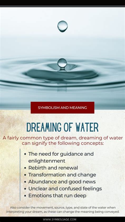 The Significance of Water-Related Dreams in Relation to Culture and History