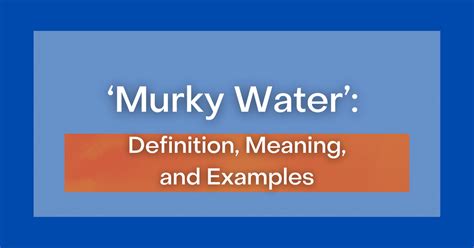 The Symbolic Meaning of Murky Liquid in Visions