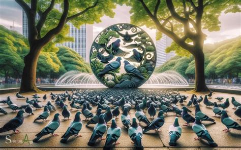 The Tranquil Nature of Pigeons: A Representation of Harmony and Calmness