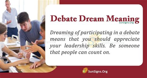 Uncovering Meanings in Dream Debates: Exploring Patterns for Personal Revelation